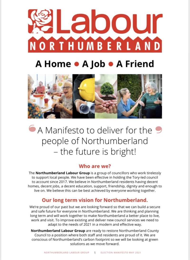 Northumberland Labour launches its manifesto