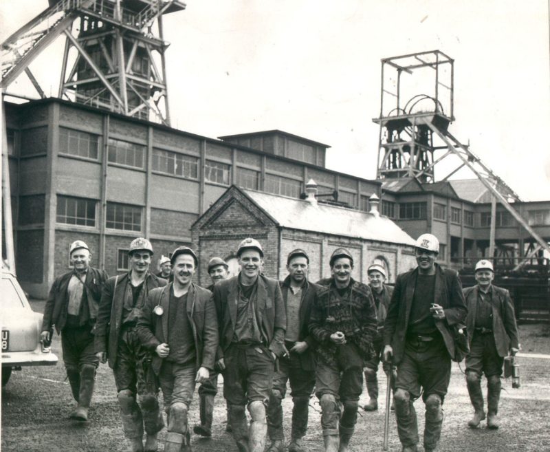 Linton Colliery, Ashington, with miners going down on the last shift before closure, September 1968