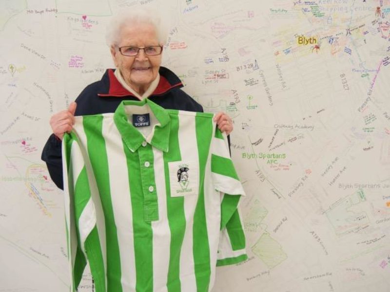 Mary with a Blyth Spartans Shirt